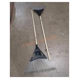 Anvil Super Flex Poly Steel Rakes, Set of 2