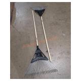 Anvil Super Flex Poly Steel Rakes, Set of 2