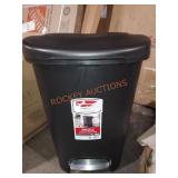 Rubbermaid 13 Gal. Black Step-On Trash Can