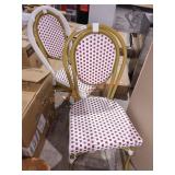 Set of Red and White Bistro Chairs