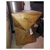 18" Metal Geometric Side Table