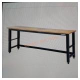 Husky 8ft adj height wood top work bench