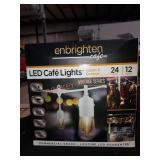 Enbrighten Cafe LED Cafe Lights 24 ft 12 Bulbs