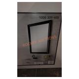 28.5 x 40.5 in black frame mirror