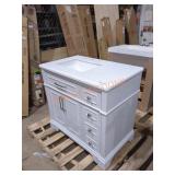 36"W Blue Vanity Sink Combo