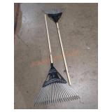 Anvil Super Flex Poly Steel Rakes, Set of 2