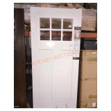 36" x 80" 6-lite Craftsman flushed glazed Door