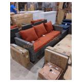 Ovios Home Rattan Outdoor Couch 77"L