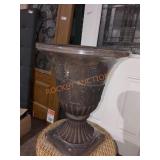 17"W 21"H Plastic Urn Planter Bronze