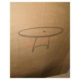 Outdoor wicker patio table 46"