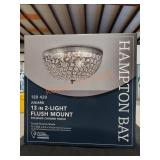 Hampton Bay Juliard 13 in. 2-Light Ceiling Light
