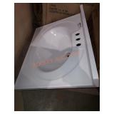 24.5"×18.5" White Bathroom Sink