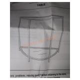 30"W Gold & Glass Console Table