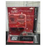 Milwaukee M18 8.0 Ah Battery & M12/M18 Charger