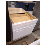 30"W White Base Cabinet with Drawer
