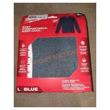 Milwaukee Large Blue Hybrid Work Tee, Long Sleeve