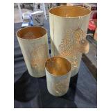 12", 9", & 6" Metal Hurricane Candle Holders