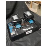 Makita (2) 18V 5Ah Batteries w/ Dual Charger