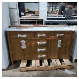 Double vanity sink apx 60 x 22 x 35 in