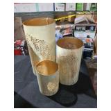 12", 9", & 6" Metal Hurricane Candle Holders