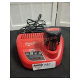 Milwaukee M12 1.5 AH Battery & M12 Charger