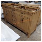 Vanity No top apx 59 x 22x 34 in