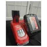 Milwaukee M18 2.0AH/M12 1.5AH Battery & Charger