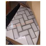 Clear Diagonal Wall and Floor Tiles