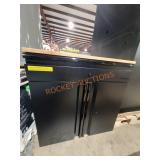 32"Wï¿½32"Hï¿½21.5"D Metal Cabinet w Wood Top