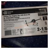 Commercial electric ceiling fan support box with