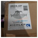 Kichler antique pewter white Satin ceiling fixture