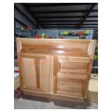 36" W x 21" D x 33.5" H Wood Base Cabinet
