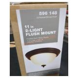 11" 2 Light Flush Mount
