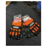 Oregon Large Chainsaw Gloves, 2 Pairs Total
