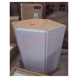34" W x 21" D x 36" H White Corner Cabinet