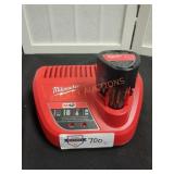 Milwaukee M12 2.0 AH Battery & M12 Charger