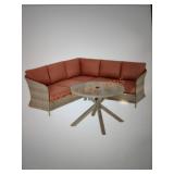 Hampton Bay 4-Piece Wicker Outdoor Sectional