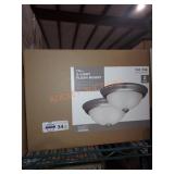 13 in. 2-Light Flush Mount Ceiling Light