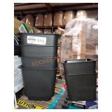 Black Bins Lot, Quantity: 6, Sold As Is, Where