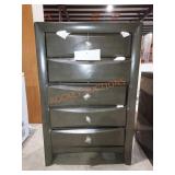 31.5"Wï¿½17"Dï¿½48.5"H Brown 5-Drawer Dresser