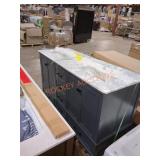 61"L Navy Vanity Sink Combo