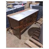 60"L Double Sink Vanity Some Damage
