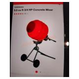 Yardmax 5 cu ft 3/4 HP Electric Concrete Mixer