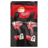 Milwaukee 1/4iin hex impact driver 1/2in drill
