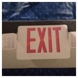 Commercial electric red green exit sign combo