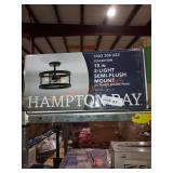 Hampton Bay 13 in. 2-Light Semi-Flush Mount