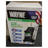 Wayne Sump Pump 1/3hp 4600gph