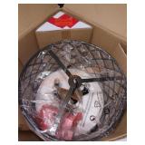 JONATHAN Y 16 in. 3-Light Crystal/Metal LED