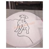 45" Pale Pink Dog Washable Soft Accent Rug