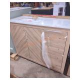 Glacier Bay Brown Vanity with Marble Top